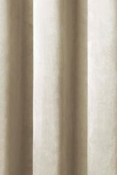 Laurence Llewelyn-Bowen Montrose' Velvet Blackout-Coated Pair of Eyelet Curtains in Ivory - Size: 168 cm width x 137 cm drop - thumbnail 3