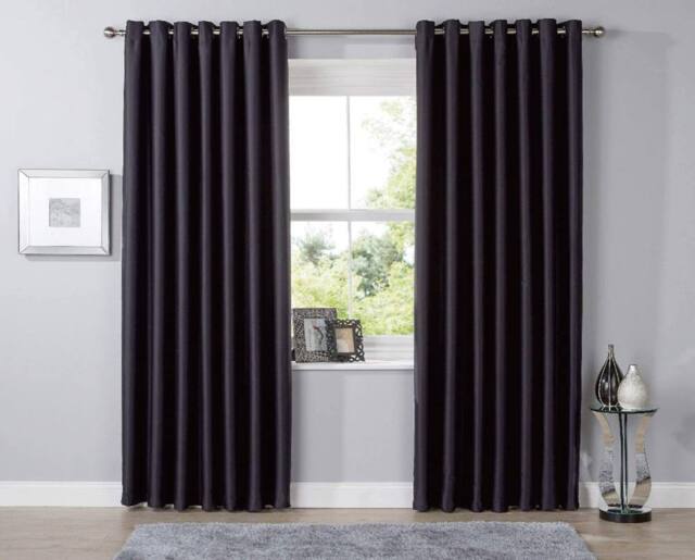 New Edge Blinds Blackout Curtains in Ochre, 228cm x 228cm in Black - Size: 167 cm width x 228 cm drop