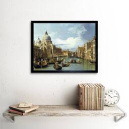 "Artery8 Canaletto The Entrance To Grand Canal Venice Old Master Framed Art in Blue - Size: W12"" x H16""" - thumbnail 2