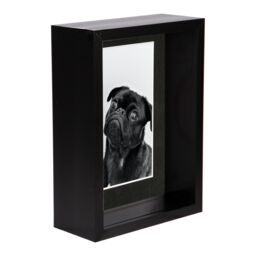 "Nicola Spring 5"" x 7"" 3D Deep Box Photo Frame - 4"" x 6"" Mount - Black" - thumbnail 1