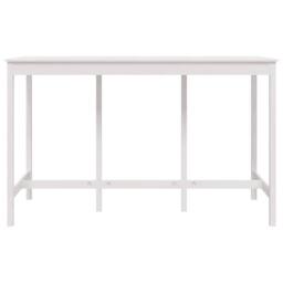 Berkfield Home Bar Table White 180x80x110 cm Solid Wood Pine - Size: 180 x 80 x 110 cm - thumbnail 3
