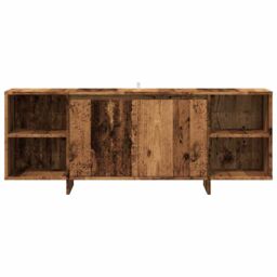 Berkfield Home TV Cabinet Old Wood 130x35x50 cm Engineered Wood in Brown - Size: 130 x 35 x 50 cm - thumbnail 4