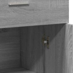 Berkfield Home Sideboards 2 pcs Grey Sonoma 60x30x84 cm Engineered Wood - Size: 60 x 30 x 84 cm - thumbnail 8
