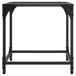 Berkfield Home Modern Coffee Table with Transparent Glass Top 40x40x40 cm Steel - Size: 40 x 40 x 40 cm - thumbnail 4