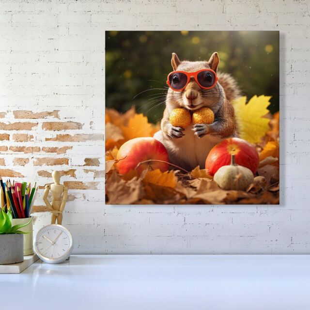 Warren Reed - Designer Nuts For Winter Canvas - Size: w10 inch x h10 inch - image 1