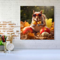 Warren Reed - Designer Nuts For Winter Canvas - Size: w10 inch x h10 inch - thumbnail 1