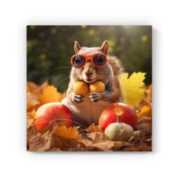 Warren Reed - Designer Nuts For Winter Canvas - Size: w10 inch x h10 inch - thumbnail 2