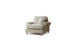 The Great Sofa Company Ezra Textured Velvet Armchair - Scroll Arm in Taupe - thumbnail 2