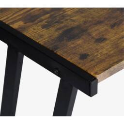 VOGREX Vintage Brown 90cm Black Home Office Computer Writing Desk - thumbnail 3