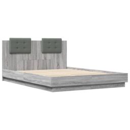 Berkfield Home Bed Frame with LED without Mattress Grey Sonoma 120x200 cm - Size: Small Double - thumbnail 3