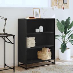 Berkfield Home Book Cabinet Black 80.5x35x107.5 cm Engineered Wood - thumbnail 3