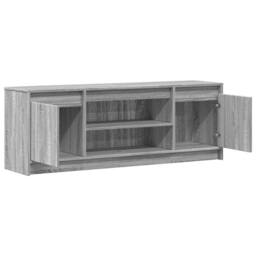 Berkfield Home TV Cabinet with LED Grey Sonoma 139.5x34x50 cm Engineered Wood - thumbnail 9