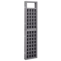 Berkfield Home 3-Panel Room Divider/Trellis Solid Fir Wood Grey 121x180 cm - thumbnail 4
