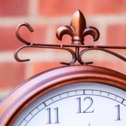FLAVORA Double-Sided Garden Wall Clock Thermometer in Copper - Size: 100 cm x 15 cm - thumbnail 6