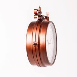 FLAVORA Double-Sided Garden Wall Clock Thermometer in Copper - Size: 100 cm x 15 cm - thumbnail 4