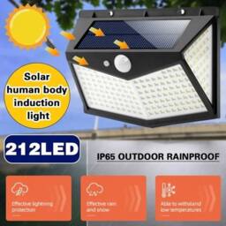 KORVIXA Solar Powered PIR Motion Sensor Wall Light in Black - Size: 40 cm diameter x 25 cm high - thumbnail 3