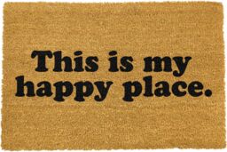 Artsy Mats This Is My Happy Place Doormat in Black - Size: 40 cm x 60 cm - thumbnail 2