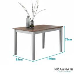 Nöa and Nani Canterbury Dining Table 140cm in Grey and Dark Pine - thumbnail 9
