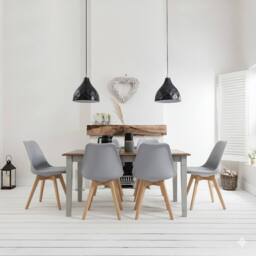 Nöa and Nani Canterbury Dining Table 140cm in Grey and Dark Pine - thumbnail 3