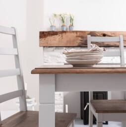 Nöa and Nani Canterbury Dining Table 140cm in Grey and Dark Pine - thumbnail 4