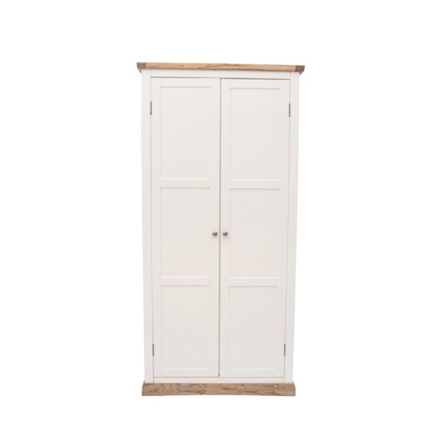 Cabinet Bits Tropea 2 Door Wardrobe Chrome Knob in Off-White - image 1