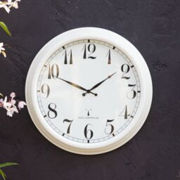 Primrose Outdoor Garden Clock Antique White Perfect Time Radio Controlled 57.5 cm - thumbnail 6