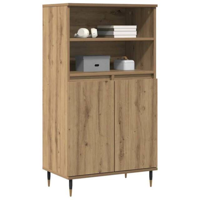 Berkfield Home Highboard Artisian Oak 60x36x110 cm Engineered Wood in Brown - Size: 60 x 36 x 110 cm - image 1