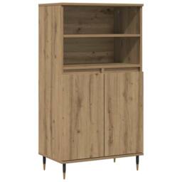 Berkfield Home Highboard Artisian Oak 60x36x110 cm Engineered Wood in Brown - Size: 60 x 36 x 110 cm - thumbnail 3