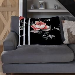 Benjamin Tate Design Flowers Blanket in Natural - Size: 120 cm x 150 cm - thumbnail 2