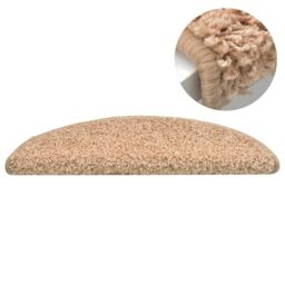Berkfield Home Carpet Stair Treads 15 pcs Gold 65x21x4 cm - Size: Medium - thumbnail 3