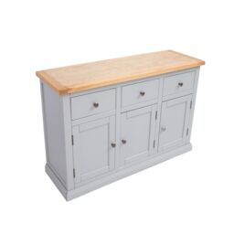 Cabinet Bits Loreo Light Grey 3 Drawer 3 Door Sideboard Brass Knob - thumbnail 3