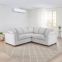 Furnishings For Less UK Colby Natural Beige 5 Seater L Shaped Corner Sofa Fabric - thumbnail 1