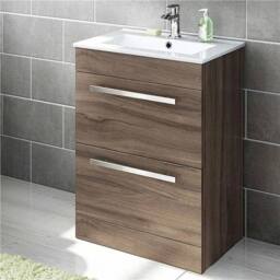 SPETLEK Sink Unit Ceramic Basin Bathroom Walnut in Brown - thumbnail 2