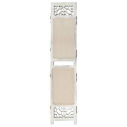 Berkfield Home 6-Panel Room Divider Cream 210x165 cm Fabric in Beige