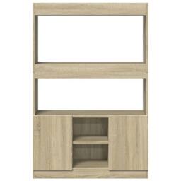 Berkfield Home Highboard¬†Sonoma Oak 92x33x140 cm Engineered Wood in Light Tan - Size: 92 x 33 x 140 cm - thumbnail 5