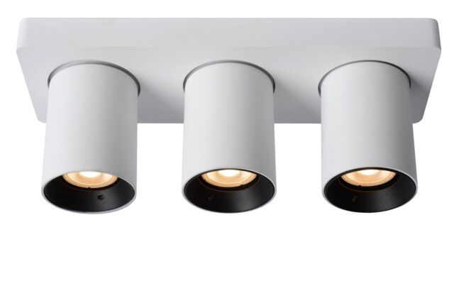 Lucide 'NIGEL' Dimmable Stylish Decorative Indoor LED Ceiling Spotlight GU10 in White - image 1