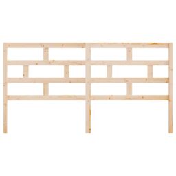 Berkfield Home Bed Headboard 206x4x100 cm Solid Wood Pine in Brown - Size: 206 x 4 x 100 cm - thumbnail 4