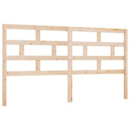 Berkfield Home Bed Headboard 206x4x100 cm Solid Wood Pine in Brown - Size: 206 x 4 x 100 cm - thumbnail 2