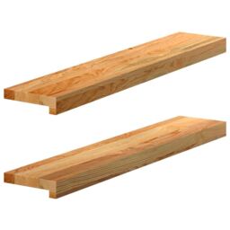 Berkfield Home Window Sills 2 pcs¬†Light Brown 80x15x2 cm Solid Wood Oak - Size: Medium
