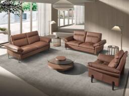 Angel Cerda Round Tempered Glass Coffee Table Walnut Veneer Legs in Brown - thumbnail 5