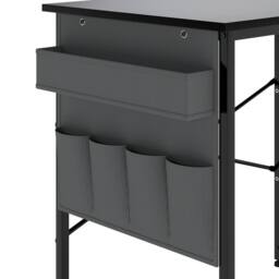 Levede L-Shaped Gaming Computer Desk 2 Storage Shelves Home Office Corner in Black - thumbnail 7