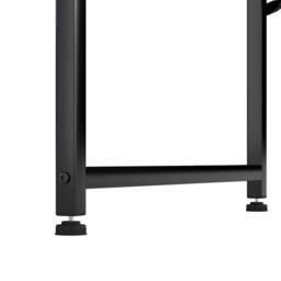 Levede L-Shaped Gaming Computer Desk 2 Storage Shelves Home Office Corner in Black - thumbnail 5