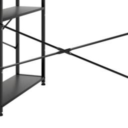 Levede L-Shaped Gaming Computer Desk 2 Storage Shelves Home Office Corner in Black - thumbnail 6