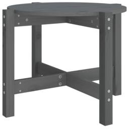 Berkfield Home Coffee Table Grey Ã˜ 62.5x45 cm Solid Wood Pine