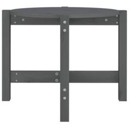Berkfield Home Coffee Table Grey Ã˜ 62.5x45 cm Solid Wood Pine - thumbnail 5