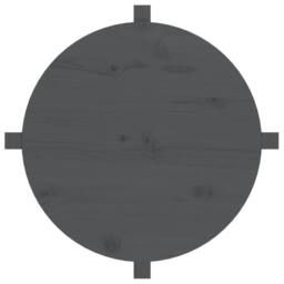 Berkfield Home Coffee Table Grey Ã˜ 62.5x45 cm Solid Wood Pine - thumbnail 6