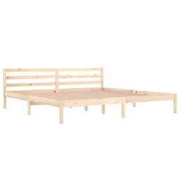 Berkfield Home Beautiful Day Bed Solid Wood Pine 200x200 cm Super King in Light Brown - thumbnail 1