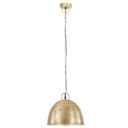 Berkfield Home Industrial Vintage Hanging Lamp 25 W Brass Round 31 cm E27 in Gold - thumbnail 3