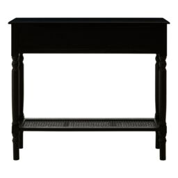 Orsina Rectangular Console Table With 2 Drawers for Hallway, Pine Wood Hallway Table for Home Décor, Wood Table with 2 Drawers for Office in Black - thumbnail 4