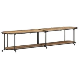 Berkfield Home TV Cabinet 200x42x40 cm Solid Wood Rough Mango in Brown - Size: 200 x 42 x 40 cm - thumbnail 3